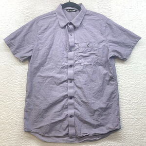 Travis Mathew Shirt Mens Medium Purple Studebaker Button Pocket Golf Casual